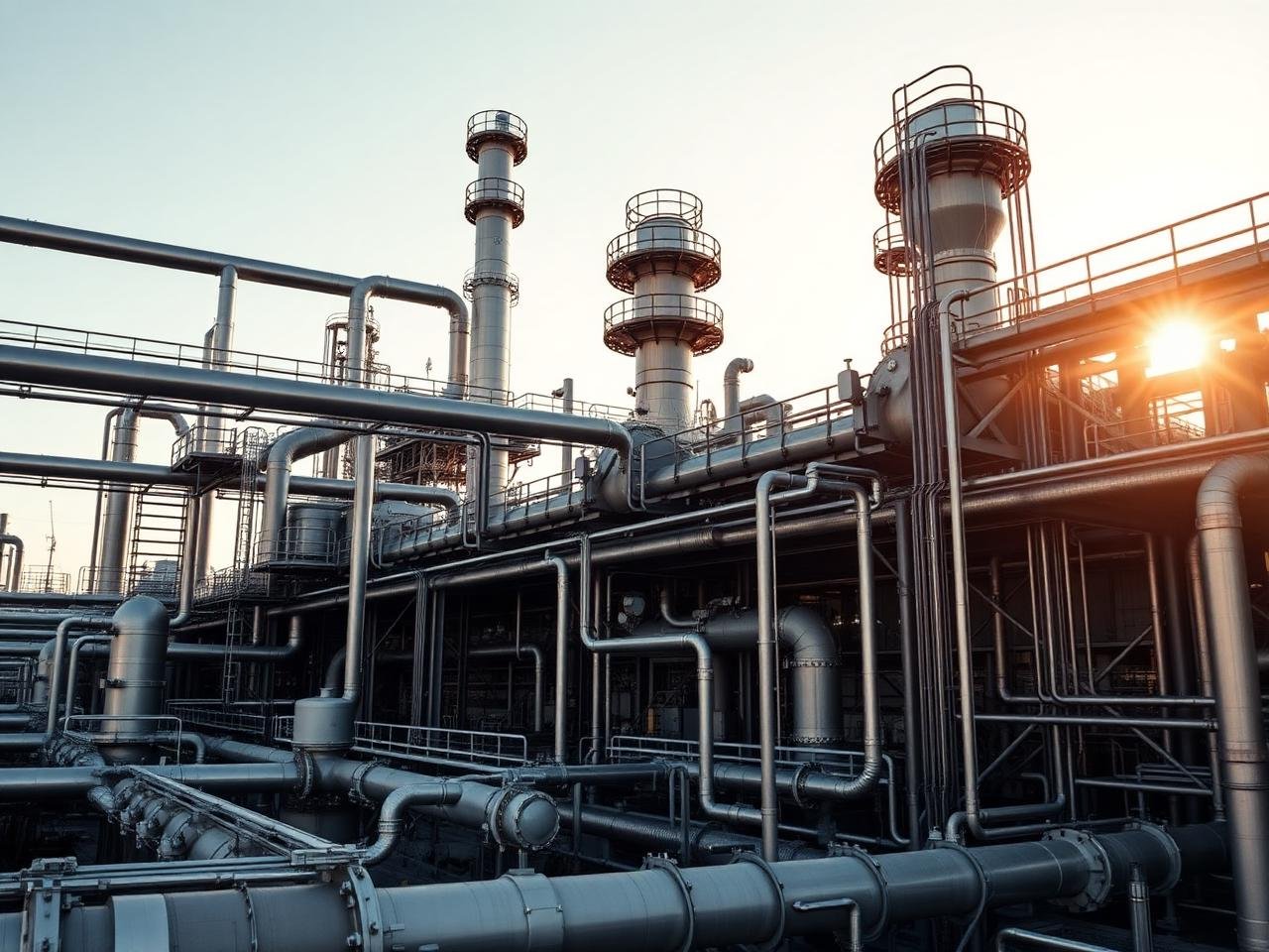 Industrial facility piping and mechanical systems built by True H & H Enterprise in Southeast Texas